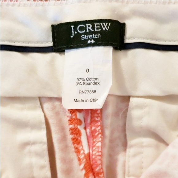 J. Crew pink & orange boho inspired shorts, size 0 - Picture 4 of 4